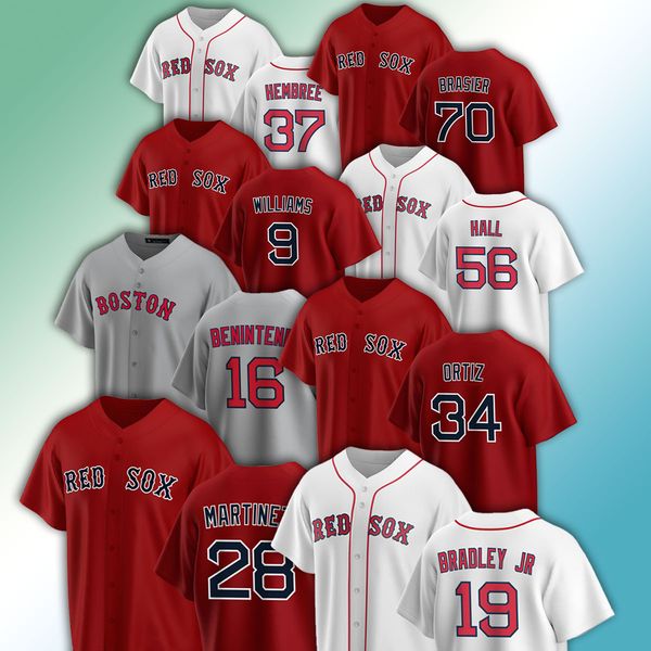 

jd мартинес chris sale тед уильямс джерси 50 mookie бетт benintendi джеки брэдли младшего carl yastrzemski кевин plawecki бейсбол трикотажны, Blue;black