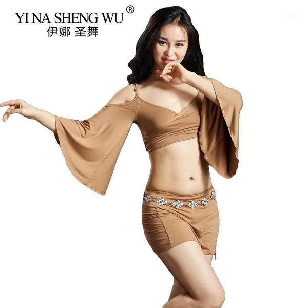 

stage wear women girls belly dance set oriental practice costumes dancing training performance 3pcs (skirt+shorts)1, Black;red