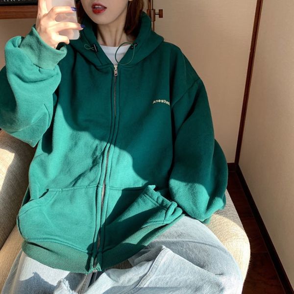 

jacket female students sweater zipperjacket zipperkorean version loose ins trendy lazy 2020 autumn new cec thin bf zipper sweater 2ojbw 2ojb, White;black