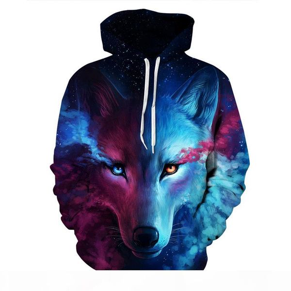 

designer clothing sweatshirt mens tracksuit 3d print hooded thin hoodies animal wolf fashion hoodie men hoodie lion coat vetements pull esgp, Black