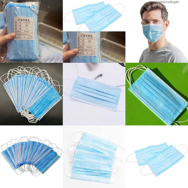 

health mask three dust ear-loop disposable layer protect mouth masks cover 3-ply non-woven 5x0e