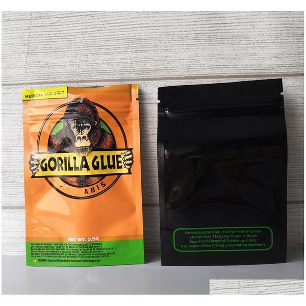 

gorilla glue bag 3.5g smell proof bags vape packaging for dry herb gorilla glue mylar qyljle my_home2010