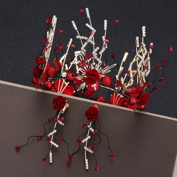 

n2020 новая невеста mori xianmei небольшой головной убор круглый корона красный свадебное платье и тосты аксессуары, Silver