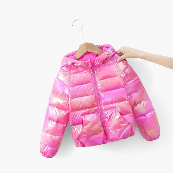 

2020 winter new products children's lightweight down jacket boys and girls white duck down girls' colorful bright surface warm123, Blue;gray