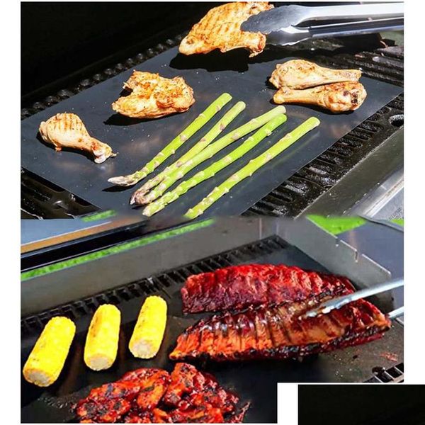 

non-stick bbq grill mat thick durable 33*40cm grill barbecue mat reusable no stick bbq grill mat sheet picn jllhfz bdebag