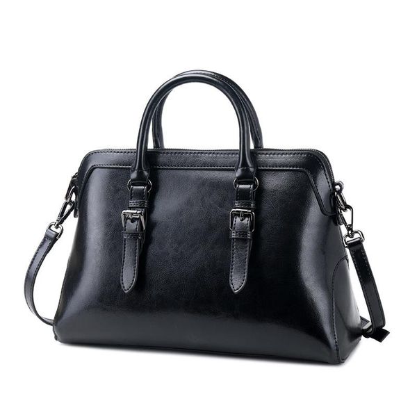 

female new leather handbag fashion cowhide single shoulder messenger bag
