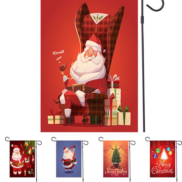 

hanging snowman elk cloth santa claus flag merry christmas decorations for home xmas ornaments banners 100pcs t1i2293 basc