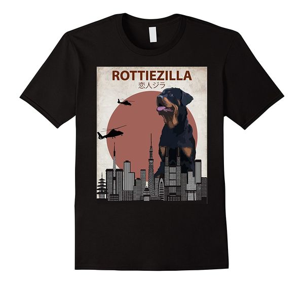 

2020 fashion 100% cotton rottiezilla funny rottweiler t-shirt | dog lovers gift tee shirt sport hooded sweatshirt hoodie