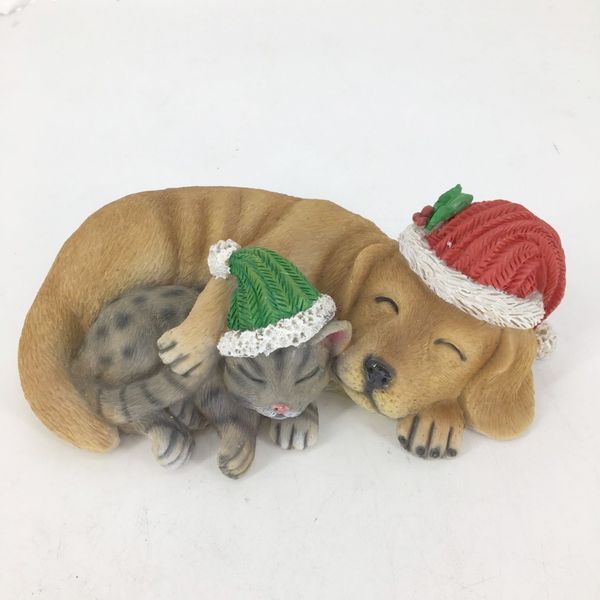 

outdoor indoor light resin home led dog cat christmas decoration