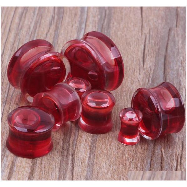 

120pcs mix 6-16mm liquid red blood flesh tunnel ear plug piercing body jewelry piercing rra8z, Silver