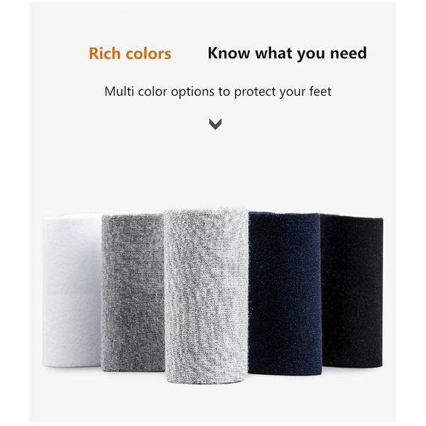 

10 pairs of mid barrel men's simple all season latest polyester nude solid color breathable comfortable business men bbytli, Black