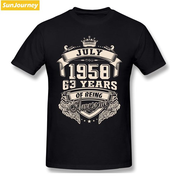 

родился в июле 1958 63 лет существования высокий t shirt плюс размер хлопок crewneck с коротким рукавом пользовательские мужчины tshirt спор