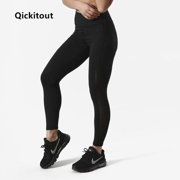 

2020 fashion athleisure leggings women mesh splice fitness slim black legging sportswear clothing new leggins bodybuilding1