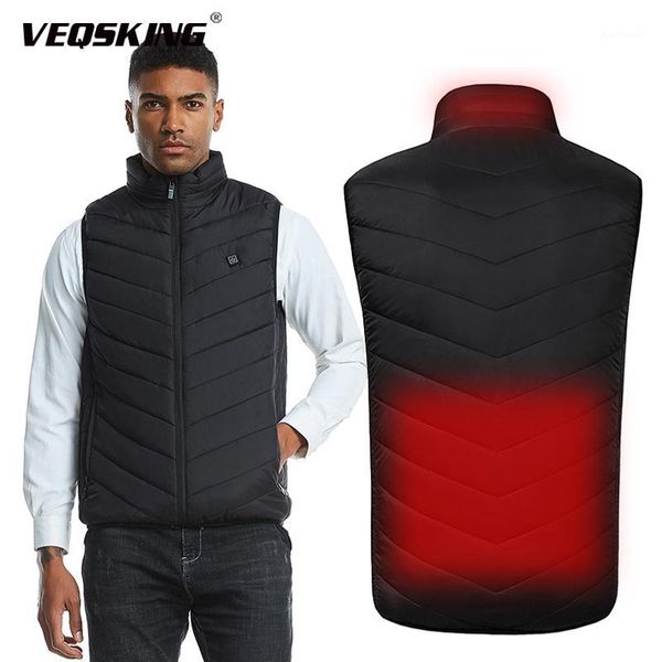 

outdoor heated hiking jacket man windproof usb heating hiking vest, winter warm coat, waterproof clothes, hunting jacket1, Blue;black