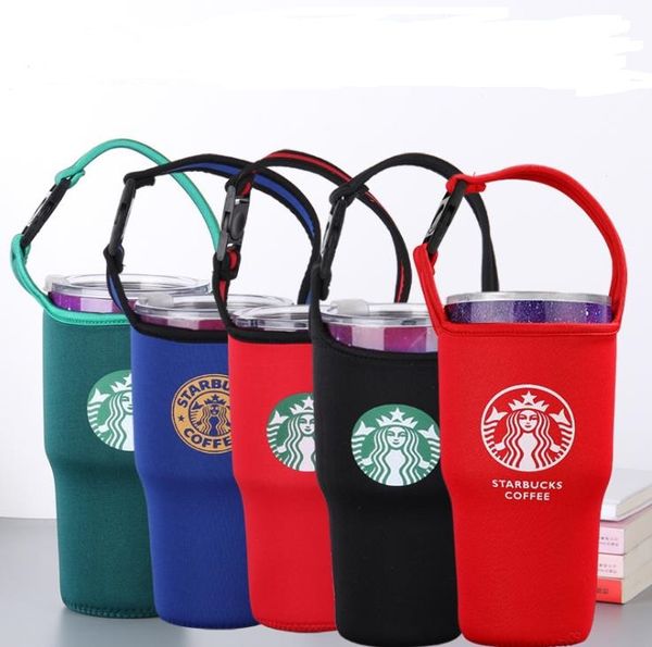 

starbucks tote bag with portable thermal drink cups set 30oz ice bar cup set