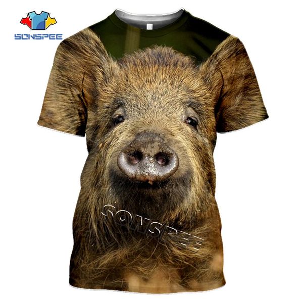 

summer hunting wild boar animals 3d print shirts funny hippie humor men clothing