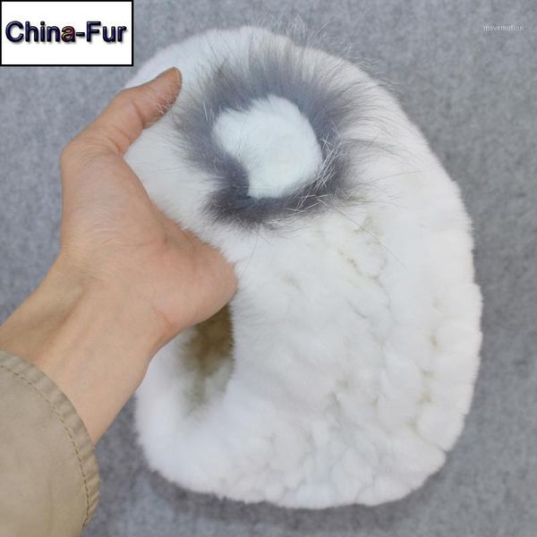 

2020 new lady beret caps knitted real rex fur beanies hat women winter rex fur hats 100% real cap1, Blue;gray