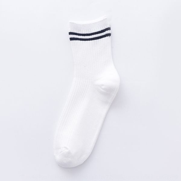 

autumn and winter cotton cotton medium men's double needle medium tube socks sports casual fashion bar men's socks ov9el, Black