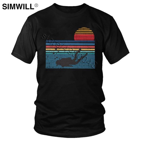 

урожай ретро дайвинг подарки для одежды с капюшоном толстовка hoodie мужчин футболка scuba diver коротким рукавом dive casual tee бойфренда