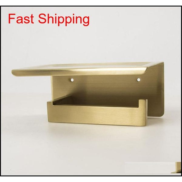 

brushed gold sus304 toilet paper holder with shelf bathroom hardware accessories tissue holder black / c qylcoc sports2010
