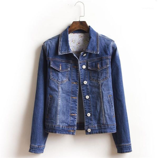 

kmetram 2020 spring autumn jacket women korean denim jacket vintage short coat female plus size outwear chaqueta mujer my23061, Black;brown