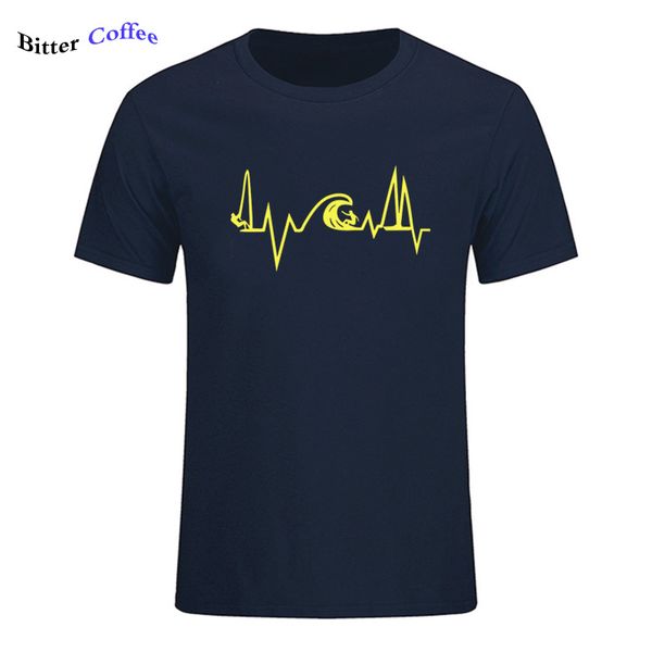 

fashion design sea heartbeat surf life sailing electric pulse funny youth casual brand tshirt plus size hooded sweatshirt hoodie men t shirt