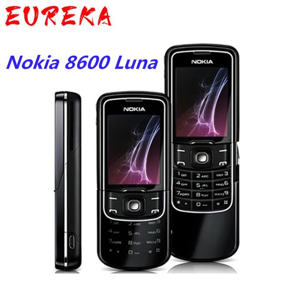 Оригинал разблокированной Nokia 8600 телефоны Luna English/Russian/Arabic Keyboard GSM 2G FM Bluetooth Repormed Mobilephion