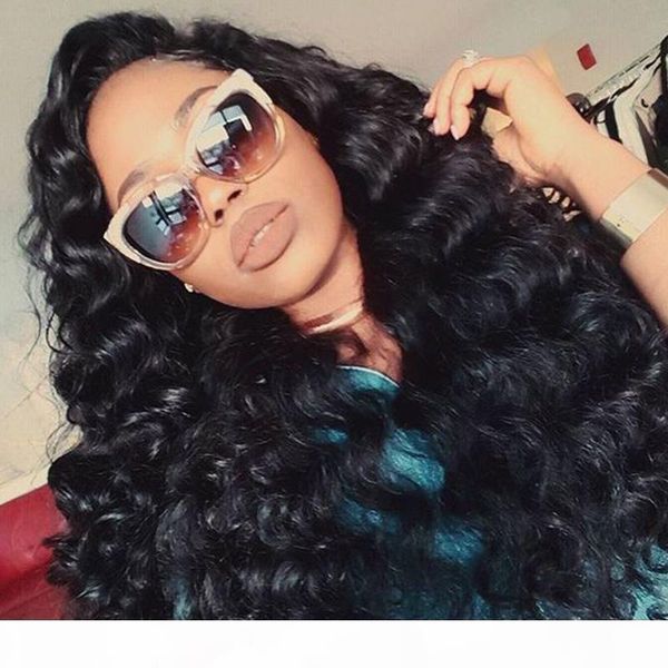 

bleached knots full lace wig with baby hair peruvian lace front human hair wigs curly lace frontal wig with natural hairline, Black;brown