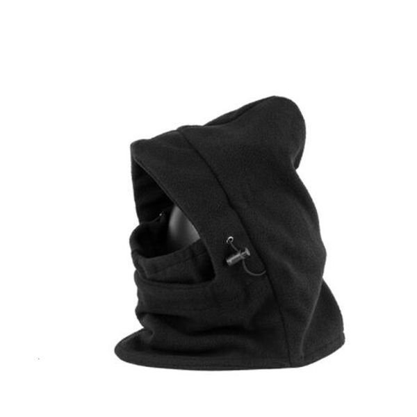 

winter windproof hiking cycling caps masks,men warm thermal fleece balaclava face beanies,ski bike motorcycle neck warmer helmet hat 4 n916t, Black