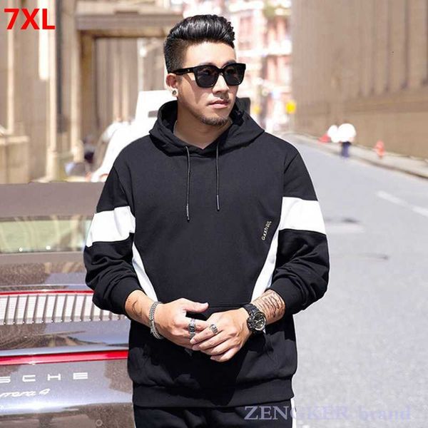 

large size men's plus size hoodies black men's loose big size hoodies fat letter printing hooded autumn sweatshirt