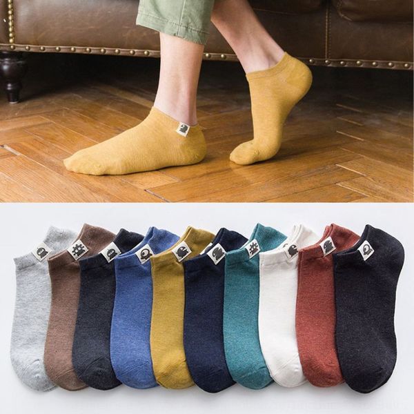 

1u4yu low-men's summer thin new socks boat and cloth mark maple leaf socks sweat-absorbing boat real k7slj, Black