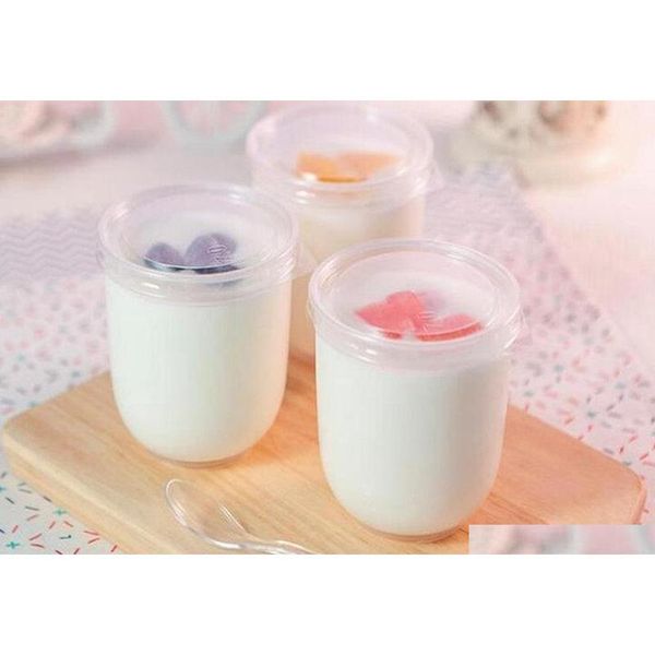 

200ml translucence plastic dessert yogurt cup with lid disposable pudding cup bakery takeaway mo sqceul five2010