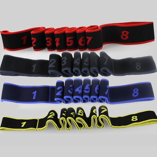 

resistance bands 8 loops yoga stretch belt adjustable sports d-ring straps fitness for gym arm leg waist exercise rope support