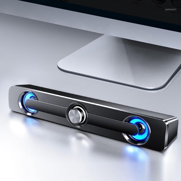 

combination speakers computer active speaker usb bluetooth/wired versions with lights volumn button desklappc game stereo mini bar s