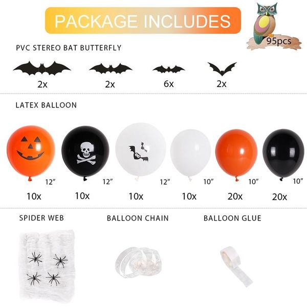 

fengreise хэллоуин украшения летучая мышь spider web skeleton воздушный шар хэллоуин party decor saceator 2020 хэллоуин аксессуары для детей