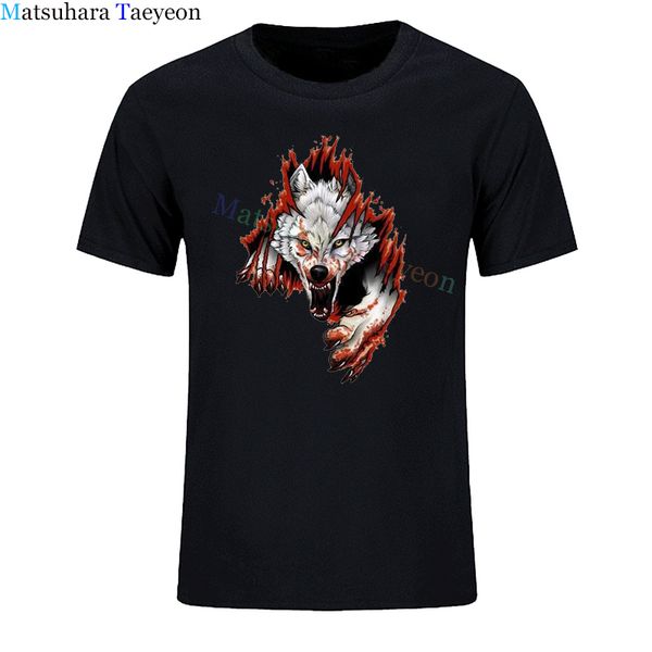 

new fashion funny angry wolves print funny hip hop short sleeves tshirt causal o neck plus size sport hooded sweatshirt hoodie men t shirt