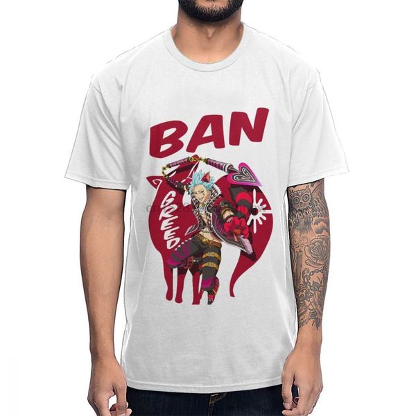 

семь смертных грехов ban foxs грех жадность t shirt summer популярные аниме tee shirt 100% хлопок большой размер t-shirt спорт толстовка с к
