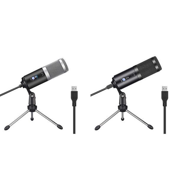 

metal usb condenser microphone professional kit desktripod for youtube video pc windows studio recording