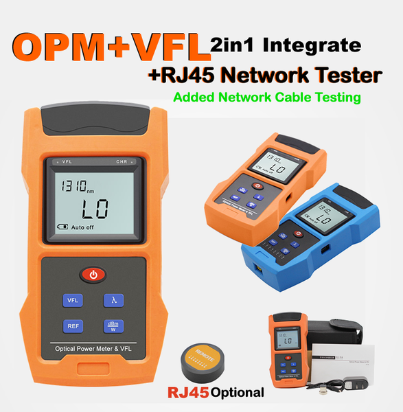 

fiber optic equipment tm263 lithium battery high precision integrated machine optical power meter & vfl rj45 network tester with fc, sc 1/10