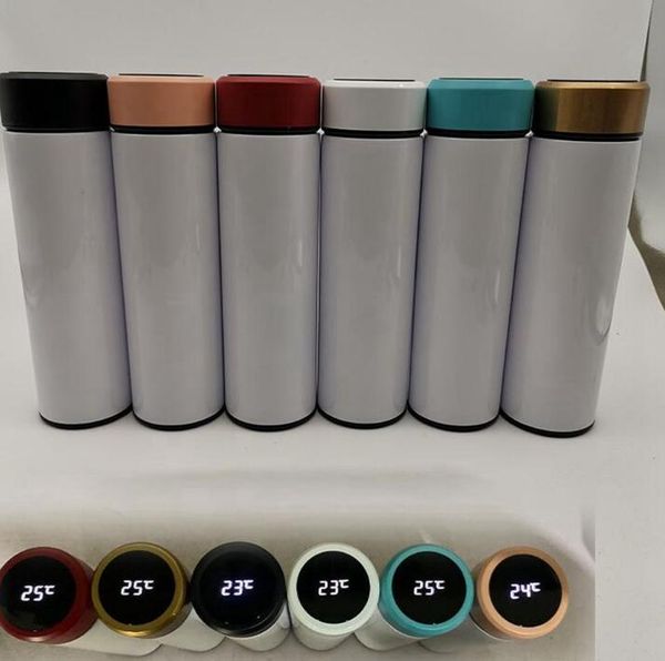 

insulated water bottle stainless steel thermal coffee cup vacuum travel mugs temperature display cups drinkware fast sea shipping dhb2548