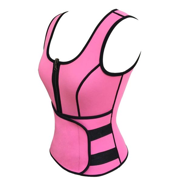 

2021 new ladies latex body womens orange pink blue neoprene 5xl xl sleeveless zipper bodysuit waist shapers corsets, Black;white
