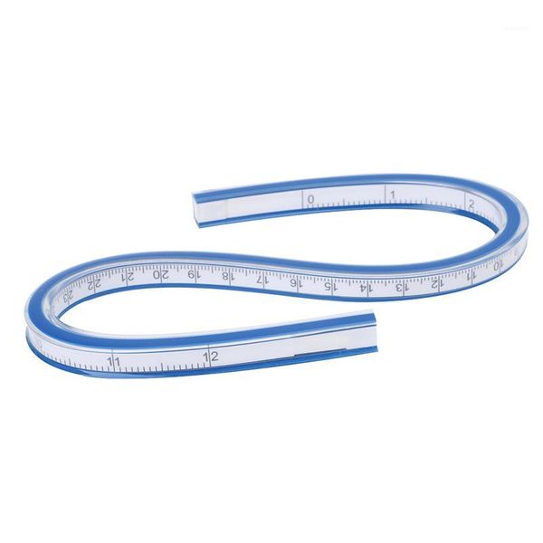 

flexible curve ruler drafting drawing tool plastic vinyl 30/40/50/60cm bendy curve measure drafting sewing tool1, Black