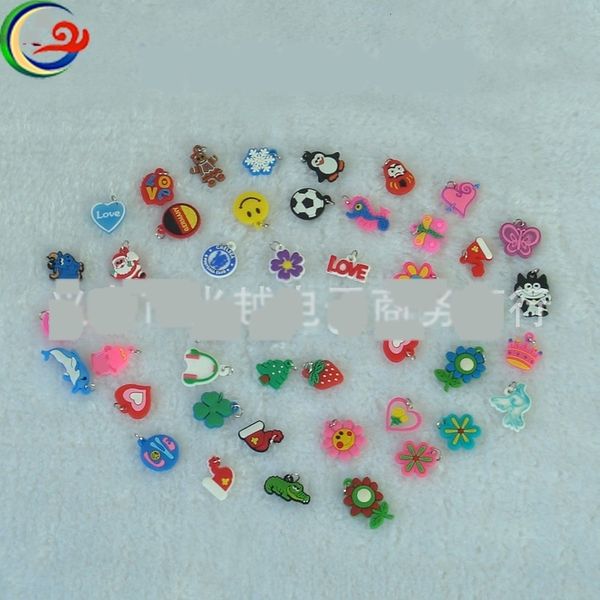 

factorymdzprainbow pvc soft bracelet with iron rubber ring band pendant 1fdl4