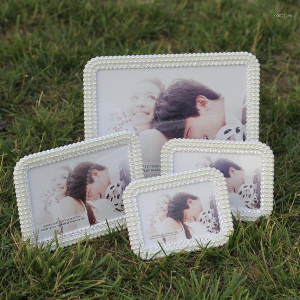 

sufeile 1pc picture frame european-style handmade pearl p frame place on the table w31d201