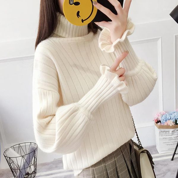 

2018 winter fashion women sweaters and pullovers casual twisted sweater long sleeve turtleneck solid slim women knitting jumpers1, White;black