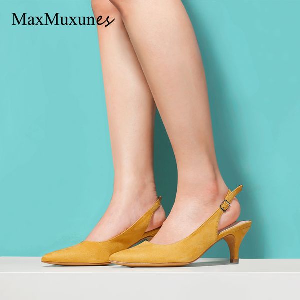 

maxmuxun women classic slingback kitten heels dress pump snake prints brown black grace occupation pumps shoes y200702