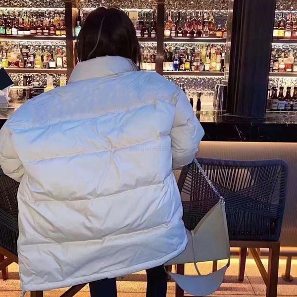 

clothing designer winter fashion down outerwear thick warm letter cotton thicken coat for women, Black