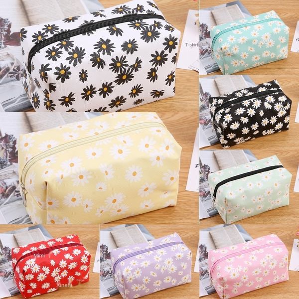 

9eot3 cosmetic canvas small square bagcanvas chrysanthemum bag inner patch bagsmall horizontal new material square cosmetic vh717 bag