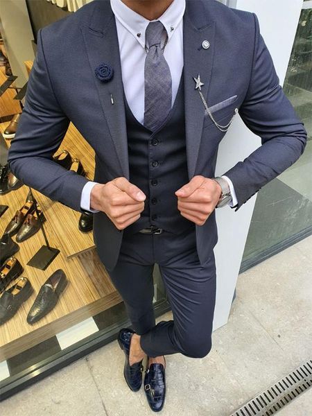 

anniebritney grey 3 piece slim fit men fashion suit cutsom groom wedding tuxedo prom wedding tailor made men suit with pants1, White;black
