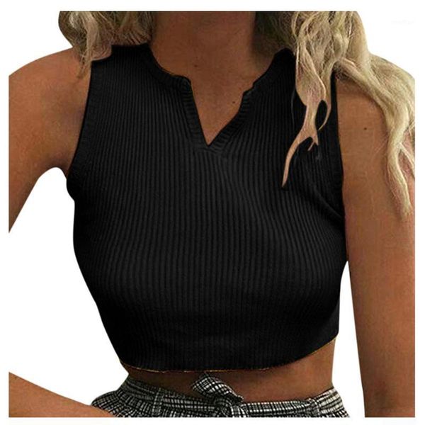 

small v-neck bodycon crop women sleeveless summer women casual solid slim tank ropa mujer verano 2020#p41, White